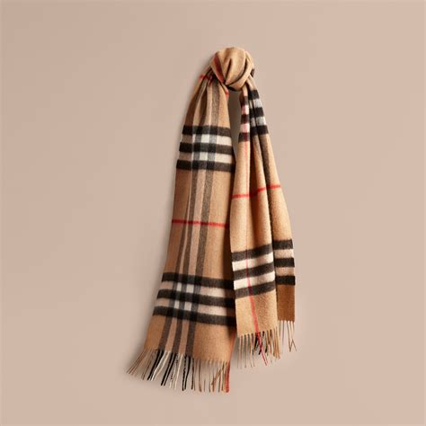 burberry large classic check cashmere scarf|Burberry scarf 50 cashmere wool.